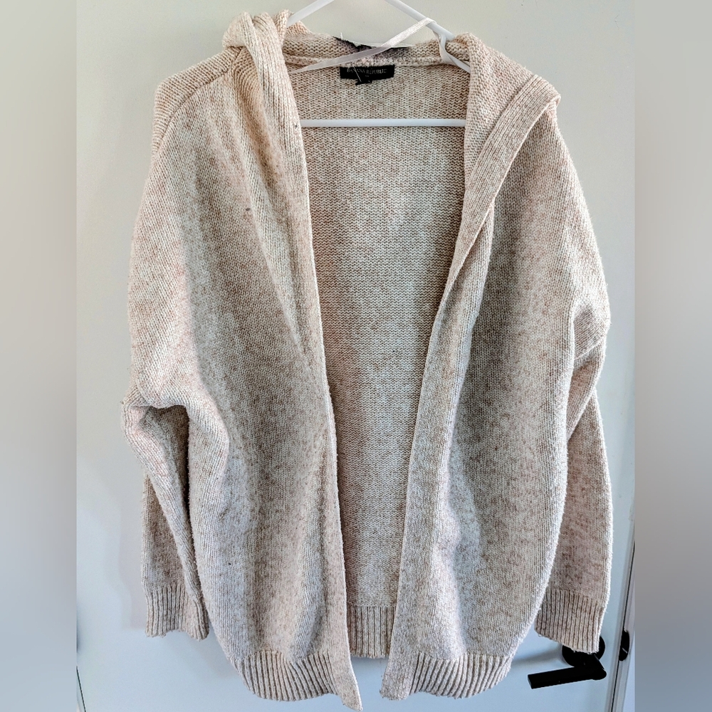 Banana Republic | Women's Large | Pink Brown Hooded Cardigan